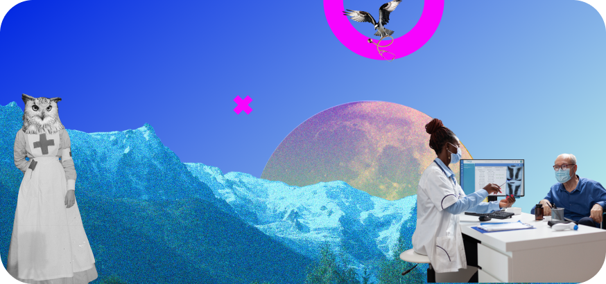 An abstract landscape metaphorically depicting a journey and foresight